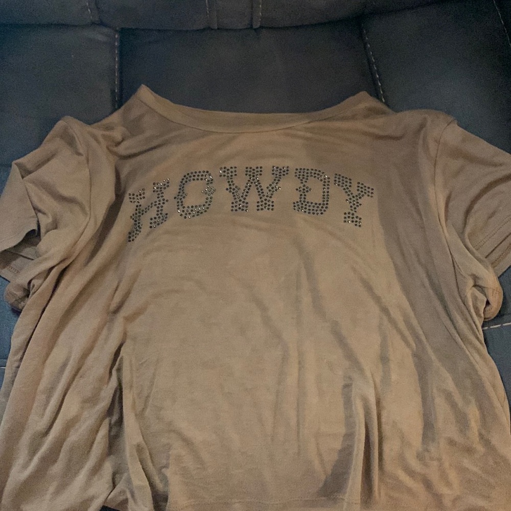 HOWDY printed crop top